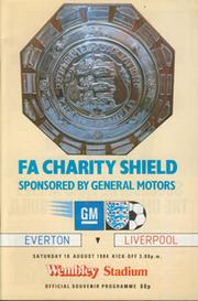 EVERTON V LIVERPOOL 1984 (CHARITY SHIELD) FOOTBALL PROGRAMME