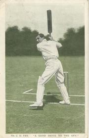 CHARLES BURGESS FRY (SUSSEX & ENGLAND) CRICKET POSTCARD