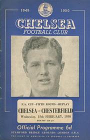 CHELSEA V CHESTERFIELD 1949-50 (FA CUP REPLAY) FOOTBALL PROGRAMME
