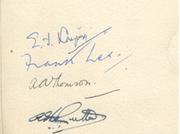 BATH CRICKET CLUB 1960S SIGNED MENU CARD