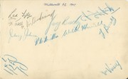 MILLWALL FOOTBALL CLUB AND HENDON FOOTBALL CLUB AUTOGRAPHS 1947 (ALBUM PAGE)