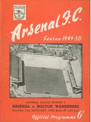 ARSENAL V BOLTON WANDERERS 1949-50 FOOTBALL PROGRAMME