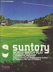 WORLD MATCH PLAY CHAMPIONSHIP 1981 GOLF PROGRAMME
