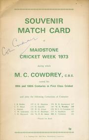 KENT V SOMERSET, KENT V SURREY 1973 (COWDREY