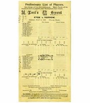 ETON V HARROW 1936 CRICKET SCORECARD