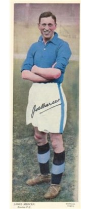 JOE MERCER (EVERTON & ENGLAND) SIGNED TOPICAL TIMES CARD