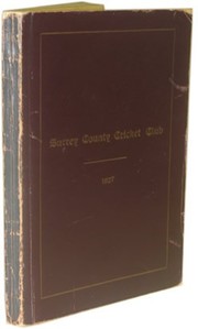SURREY COUNTY CRICKET CLUB 1927 [HANDBOOK]
