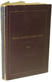 SURREY COUNTY CRICKET CLUB 1923 [HANDBOOK]