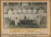 ENGLAND 1909 (V WALES) RUGBY PHOTOGRAPH (INC. 4 CORNISHMEN)