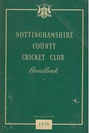 NOTTINGHAMSHIRE COUNTY CRICKET CLUB HANDBOOK 1959