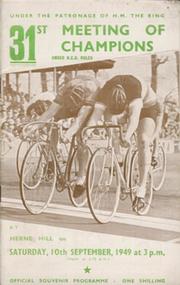 31ST MEETING OF CHAMPIONS 1949 CYCLING PROGRAMME