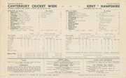 KENT V HAMPSHIRE 1952 CRICKET SCORECARD