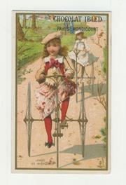 TRICYCLE ADVERTISING CARD - CHOCOLAT IBLED, MONDICOURT