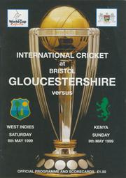 GLOUCESTERSHIRE V WEST INDIES AND KENYA 1999 CRICKET PROGRAMME
