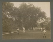 TENNIS MATCH 1880S - DAYTON, OHIO - TENNIS PHOTOGRAPH