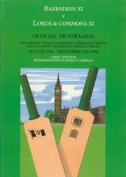 BARBADIAN XI V LORDS AND COMMONS XI 1990 CRICKET PROGRAMME