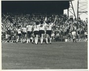 FULHAM 1982 (DAVIES CELEBRATES) FOOTBALL PRESS PHOTOGRAPH