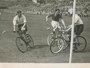 ENGLAND V SCOTLAND CYCLE POLO INTERNATIONAL 1946 PRESS PHOTOGRAPH