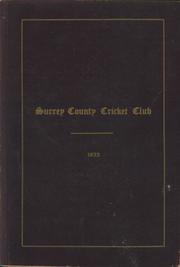 SURREY COUNTY CRICKET CLUB 1933 [HANDBOOK]