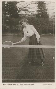 PHYLLIS DARE 1906 TENNIS POSTCARD