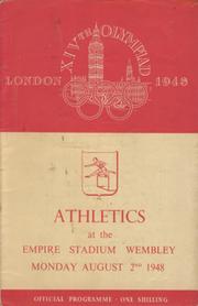 LONDON OLYMPICS 1948 - 2ND AUGUST ATHLETICS PROGRAMME