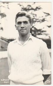 ALAN BROWN (KENT & ENGLAND) CRICKET POSTCARD