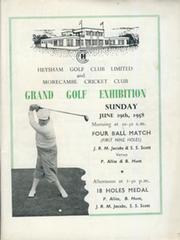 GRAND GOLF EXHIBITION 1958 (HEYSHAM GOLF CLUB) PROGRAMME