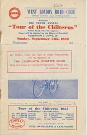 "TOUR OF THE CHILTERNS" CYCLE RACE 1952 PROGRAMME