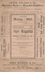 HASTINGS ROWING CLUB 1899 ANNUAL REGATTA PROGRAMME