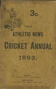 ATHLETIC NEWS CRICKET ANNUAL 1893