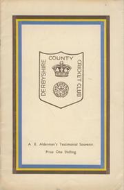 ALBERT ALDERMAN (DERBYSHIRE) 1948 SIGNED CRICKET BENEFIT BROCHURE