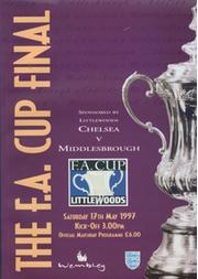 CHELSEA V MIDDLESBROUGH 1997 (F.A. CUP FINAL) FOOTBALL PROGRAMME