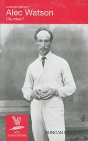 ALEC WATSON: CHUCKER?