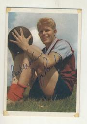 RAY POINTER (BURNLEY) SIGNED FOOTBALL CARD
