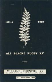 MIDLAND COUNTIES XV V NEW ZEALAND 1963/64 RUGBY PROGRAMME