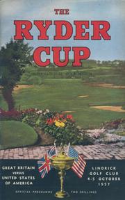 RYDER CUP 1957 (LINDRICK) GOLF PROGRAMME