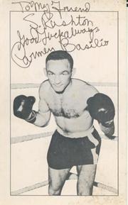 CARMEN BASILIO SIGNED BOXING POSTCARD