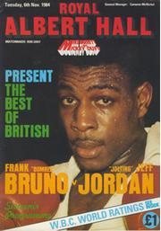 FRANK BRUNO v JEFF JORDAN 1984 BOXING PROGRAMME