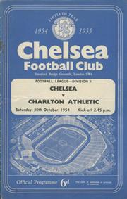 CHELSEA V CHARLTON ATHLETIC 1954-55 (CHAMPIONSHIP SEASON) FOOTBALL PROGRAMME