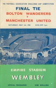 BOLTON WANDERERS V MANCHESTER UNITED 1958 (F.A. CUP FINAL) FOOTBALL PROGRAMME