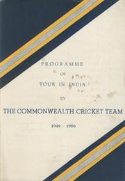 COMMONWEALTH CRICKET TEAM TOUR TO INDIA 1949-50 SOUVENIR BROCHURE