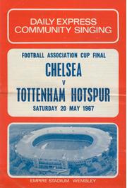 CHELSEA V TOTTENHAM HOTSPUR 1967 (FA CUP FINAL) COMMUNITY SINGING SHEET