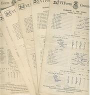 HARROW SCHOOL CRICKET SCORECARDS 1952 & 1953 (13 IN TOTAL)