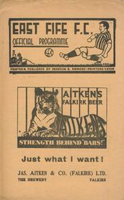 EAST FIFE V BRECHIN CITY 1959-60 FOOTBALL PROGRAMME