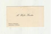 ABDUL HAFEEZ KARDAR (PAKISTAN) BUSINESS CARD