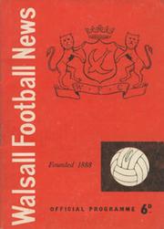 WALSALL V BARROW 1959-60 FOOTBALL PROGRAMME