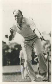 BILL JOHNSON (AUSTRALIA) SIGNED CRICKET PHOTOGRAPH