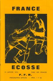 FRANCE V SCOTLAND 1973 RUGBY PROGRAMME