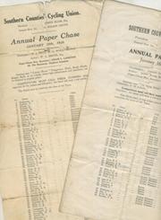 SOUTHERN COUNTIES CYCLING UNION ANNUAL PAPER CHASE 1927 AND 1928 