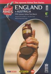 ENGLAND V AUSTRALIA 2009 (5TH TEST) CRICKET PROGRAMME